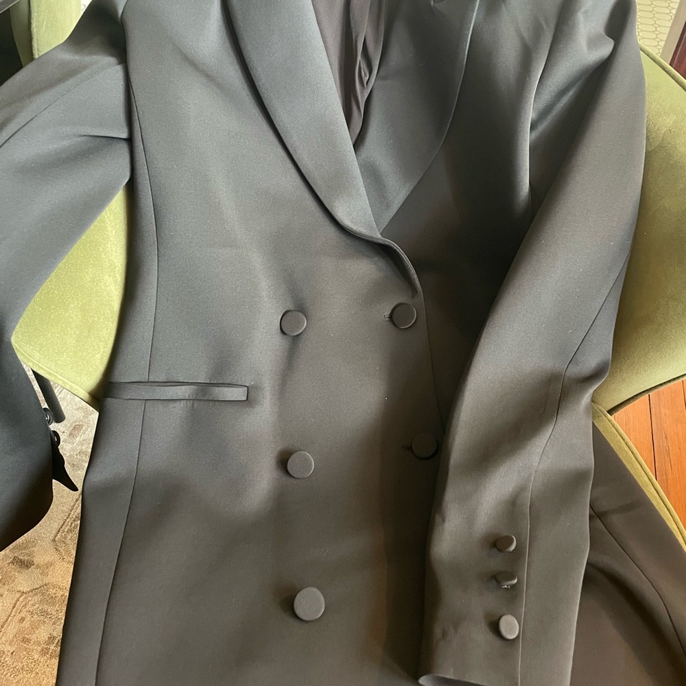 Good American Blazer Dress Black Size 3